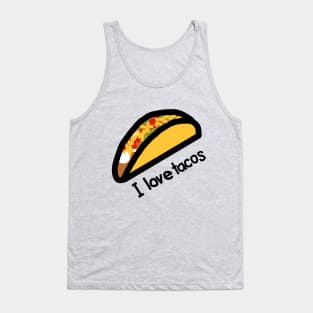 I love Tacos Food Graphic Tank Top